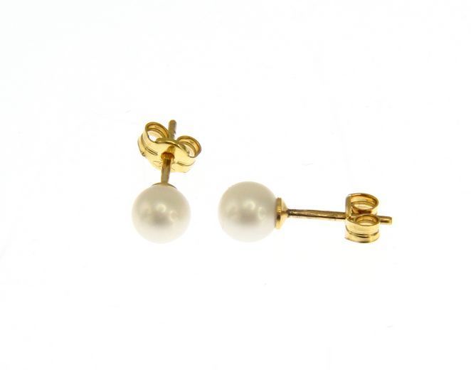 Golden earrings 9k with pearls (code S174285)